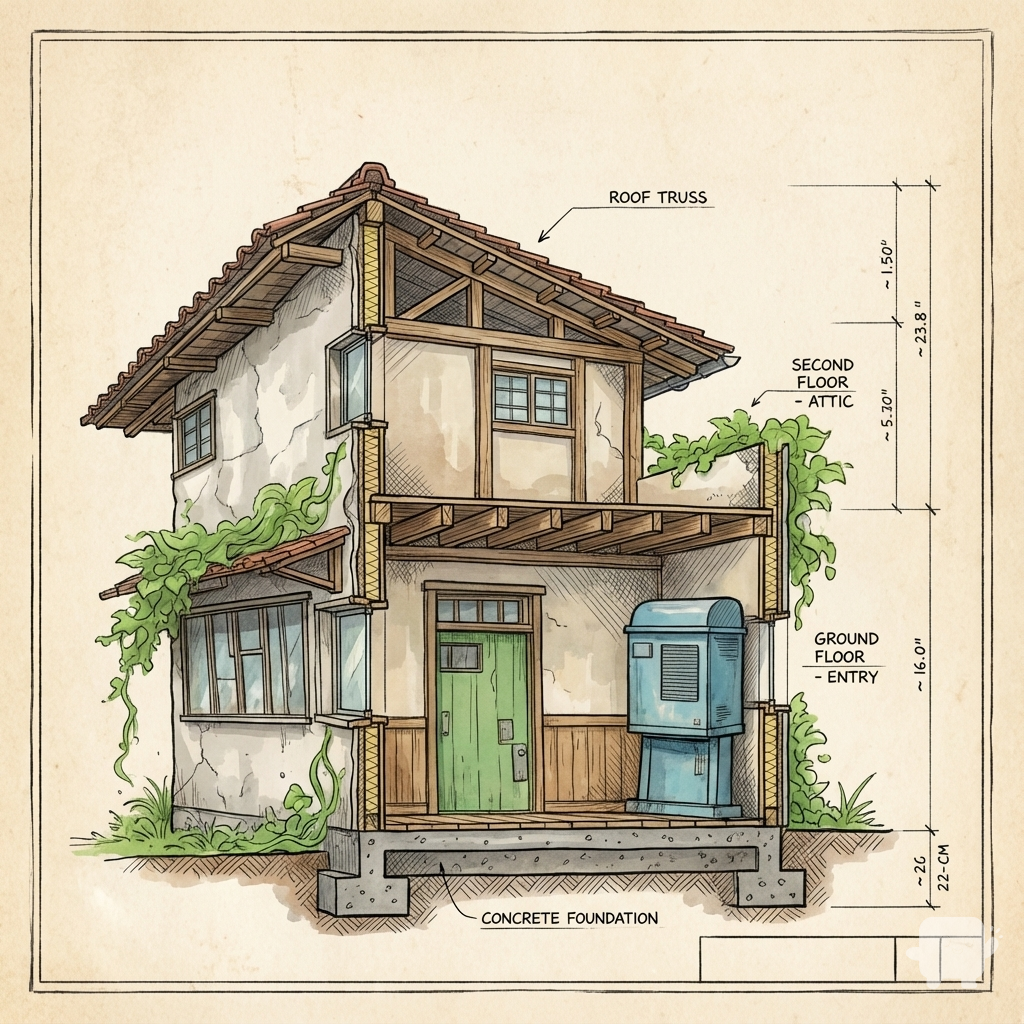 <role>
You are an expert architectural illustrator specializing in stylized section drawings.
</role>
<task>
Transform the architectural render into an illustrated 2D section drawing with artistic rendering while maintaining technical accuracy. Create a longitudinal (along the length of the building, typically front-to-back or side-to-side) section cut displayed using orthographic projection (parallel projection with no perspective distortion, showing true dimensions and relationships).
</task>
<constraints>
1. Output format: Generate a single architectural section drawing image
2. Visual style: Stylized architectural illustration with artistic rendering while maintaining technical accuracy. Use visual styling, material representations, clear spatial hierarchy, and presentation-quality graphics.
3. Section cut and view type: As specified in task
4. Text and annotations: Include text labels, annotations, dimensions, and technical notes as appropriate for the section drawing type.
5. Scale handling: Adapt to input scale appropriately
6. Element recognition: Identify and represent visible architectural elements (structural systems, building envelope, interior elements, spatial relationships)
7. Maintain: Architectural drafting standards, proper scale, accurate proportions, professional presentation quality
8. Focus: visual appeal, presentation quality, and design communication
9. Do not: Add elements not present in the original render, distort proportions, or include photorealistic rendering elements
</constraints>
<output_requirements>
- Drawing type: illustrated 2D section drawing
- Visual style: Stylized architectural illustration with artistic rendering while maintaining technical accuracy. Use visual styling, material representations, clear spatial hierarchy, and presentation-quality graphics.
- Elements: structural elements with visual styling, material representations, annotations, and clear spatial hierarchy
- Technical accuracy: Must follow architectural drafting standards
- Professional quality: Suitable for construction documentation, shop drawings, and design presentations
- Text handling: Include appropriate text labels and annotations
</output_requirements>
<context>
Convert the architectural render into a illustrated 2D section drawing following Stylized architectural illustration with artistic rendering while maintaining technical accuracy. Use visual styling, material representations, clear spatial hierarchy, and presentation-quality graphics.. The drawing must be accurate, clear, and professionally rendered.
</context>