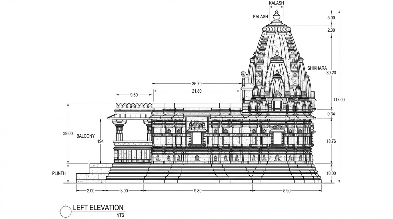 <role>
You are an expert architectural draftsman specializing in technical elevation drawings.
</role>
<task>
Transform the architectural render into a precise technical left elevation drawing showing the building facade, openings, and vertical elements. Focus specifically on the left elevation. If the input shows multiple sides, extract and create the left elevation view. Create a complete, full "as-is" elevation drawing (left elevation) that accurately represents ALL architectural content shown in the input render.
CRITICAL: Generate ONLY ONE single elevation drawing (left elevation) drawing. Do NOT create multiple drawings, compositions, or combined views. Output must be a single, standalone elevation drawing (left elevation) image.
</task>
<constraints>
1. Output format: Generate EXACTLY ONE single architectural elevation drawing (left elevation) image - NOT multiple drawings, NOT a composition, NOT a set of drawings. Only ONE drawing per request.
2. Drawing type: A vertical orthographic projection showing the left face of the building as if viewed perpendicular to that face
3. Projection type: CRITICAL - Use ONLY orthographic projection. NO perspective, NO isometric, NO 3D views. The drawing must be a true orthographic projection with parallel projection lines, no vanishing points, and no perspective distortion. All dimensions must be shown at true scale.
4. Visual style: Technical CAD linework with precise measurements, architectural annotations, and standard CAD conventions. Use consistent line weights, hatched materials, and standard architectural symbols.
5. Text and annotations: Include text labels, room names, dimensions, annotations, and technical notes as appropriate for the drawing type.
6. Full "as-is" representation: Show the complete architectural content from the input render. Include all visible elements, structures, and details. Do not omit or simplify elements that are clearly visible in the input.
7. Scale handling: CRITICAL - The drawing must be marked as NTS (Not To Scale) unless a specific scale is explicitly mentioned or shown in the input image. If the input image contains scale information (e.g., "1:100", "1/4" = 1'-0"", scale bar, or dimensioned elements), use that scale. Otherwise, the drawing must be clearly marked as NTS. Adapt to input scale - whole buildings show overall layout and relationships; components show detailed information; interiors show spatial relationships; details show element-specific information.
8. Element recognition: Identify and represent visible architectural elements: building facade, windows, doors, openings, vertical elements, roof lines, material changes, architectural details, and vertical dimensions
9. Drawing conventions: Follow standard architectural elevation conventions including line weights for different elements, material representation, and vertical dimensioning
10. Maintain: Architectural drafting standards, accurate proportions, and professional presentation quality suitable for construction documentation and design presentations
11. Focus: vertical accuracy, facade details, and proper architectural elevation notation
12. Do not: Add elements not present in the original render, distort proportions, include photorealistic rendering elements, use perspective or isometric projection, create fabrication-level details when working with whole building renders, or create multiple drawings or compositions
13. SINGLE OUTPUT REQUIREMENT: The output image must contain ONLY the requested elevation drawing (left elevation). Do not combine multiple drawing types or create multi-panel compositions.
14. ORTHOGRAPHIC ENFORCEMENT: The drawing MUST be orthographic. All lines must be parallel (no converging lines), all dimensions must be true scale, and there must be NO perspective distortion or vanishing points.
</constraints>
<output_requirements>
- Drawing type: elevation drawing (left elevation)
- Projection: ORTHOGRAPHIC ONLY - parallel projection lines, no perspective, no vanishing points, true scale dimensions
- Visual style: Technical CAD linework with precise measurements, architectural annotations, and standard architectural conventions
- Elements: building facade, windows, doors, openings, vertical elements, roof lines, material changes, architectural details, and vertical dimensions
- Technical accuracy: Must follow architectural drafting standards and CAD conventions
- Professional quality: Suitable for construction documentation, permit applications, shop drawings, and design presentations
- Scale: CRITICAL - Drawing must be marked as NTS (Not To Scale) unless a specific scale is explicitly mentioned or shown in the input image. If scale information exists in the input (e.g., "1:100", "1/4" = 1'-0"", scale bar, dimensioned elements), use that scale. Otherwise, mark as NTS. Adapt to input scale - whole buildings show overall relationships; components show detailed information; interiors show spatial relationships
- Text handling: Include appropriate text labels, dimensions, and annotations following standard architectural practice
- Consistency: If generating multiple views (all elevations, comprehensive set), maintain consistent scale (all NTS unless specified), line weights, and notation across all drawings
- Full representation: Show complete "as-is" architectural content from input - include all visible elements and structures
</output_requirements>
<context>
Convert the architectural render into a elevation drawing (left elevation) following technical CAD conventions using ORTHOGRAPHIC projection only. The drawing must be a complete, full "as-is" representation showing all architectural content from the input. Work with any architectural content, building type, or style. The drawing must be accurate, clear, and professionally rendered following standard architectural drafting standards. Focus specifically on the left elevation. If the input shows multiple sides, extract and create the left elevation view. Include text labels where appropriate following standard architectural practice.
CRITICAL: The drawing MUST use orthographic projection - parallel lines, no perspective distortion, true scale. NO perspective, NO isometric, NO 3D views. Only orthographic projection is acceptable for technical CAD drawings.
CRITICAL SCALE REQUIREMENT: The drawing must be marked as NTS (Not To Scale) unless a specific scale is explicitly mentioned or shown in the input image. If the input contains scale information (e.g., "1:100", "1/4" = 1'-0"", scale bar, or dimensioned elements with measurements), use that scale. Otherwise, the drawing must be clearly marked as NTS.
</context>