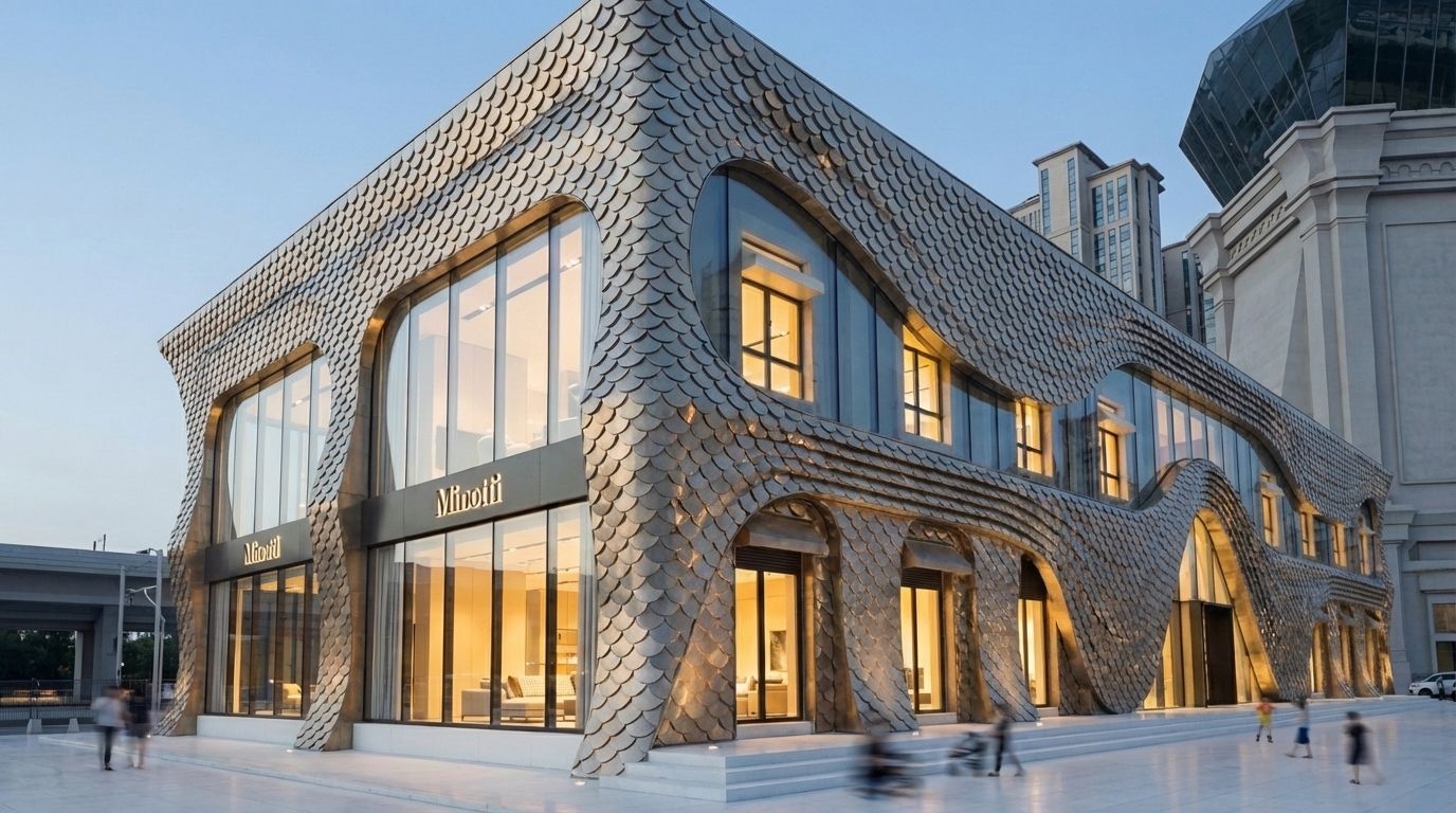 Make it in fish scale metal panels